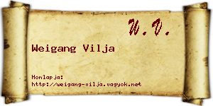 Weigang Vilja névjegykártya